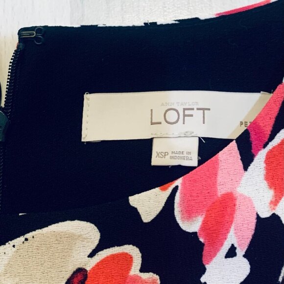 ANN TAYLOR Loft Sleeveless Floral Shift Dress Size XS - Picture 5 of 5